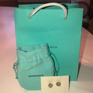 Tiffany twist knot earrings in silver